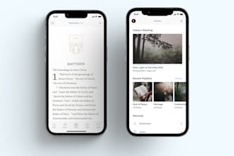 develop a custom bible app for ios and android church mobile app solution