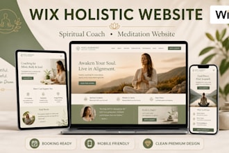 build holistic website spiritual website coach website wix meditation website