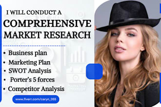 conduct a comprehensive market research, business plan and marketing plan