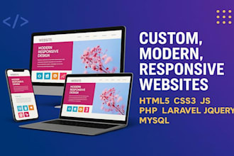 be your laravel expert and responsive website developer