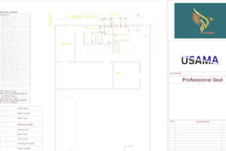 create professional autocad electrical wiring and plumbing drainage plans