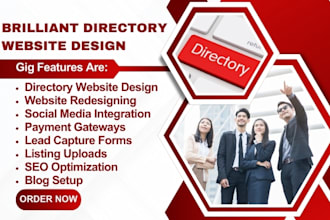 design brilliant directory listing website business directory wordpress website
