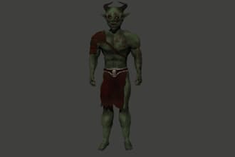 model 3d monster creatures,orc model,animal model,ue5rig,creature model,for game