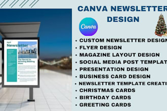 design responsive canva newsletter template magazine canva flyer christmas card