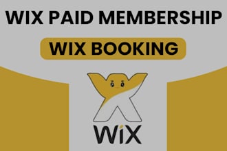 redesign wix paid subscription membership, wix booking, wix printiful, printify