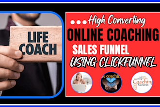 design converting online coaching sales funnel coaching funnel using clickfunnel