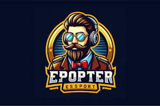 do amazing hipster man mascot logo for your brand