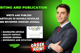 write and publish articles in google scholar peer reviewed indexed journals