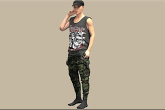 render 3dmodel,human photo to 3d,3d christ sculpture,blender animation video,rig