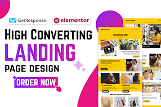 do professional sales page, instapage, converti landing page design