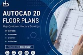 draft professional 2d floor plans and full architectural drawings in autocad