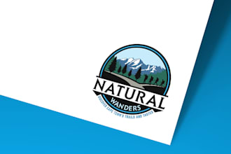 design a modern creative natural adventure logo eco branding