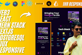 build full stack responsive web and blockchain applications