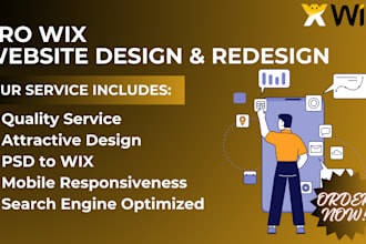 wix website design, redesign wix website development build wix ecommerce website