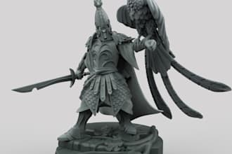 do 3d toy model design sculpt for resin print,sinspawn character figure,3d props