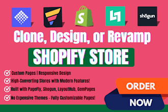 copy, clone, duplicate or design redesign shopify store