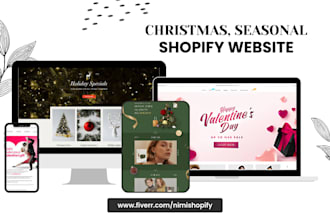 holiday decor shopify store seasonal shopify store festive shopify store design