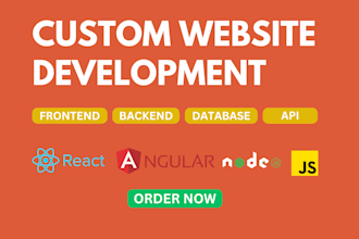 develop custom website using react, nodejs, mongodb