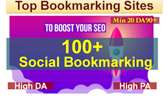 social bookmarking SEO backlinks on high da pa websites