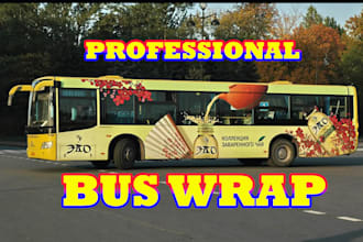 design creative and stunning bus wrap, vehicle wrap, van wrap, truck wrap