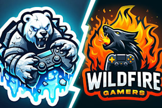 design unique gaming logo for sport, esport, twitch, youtube