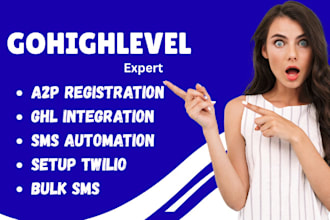 setup a2p 10dlc twilio a2p 10dlc sms gohighlevel a2p 10dlc registration service