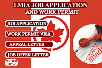 guide through obtaining lmia document, work permit, job offer letter, visa