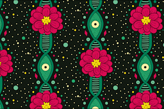 create floral seamless pattern for textile