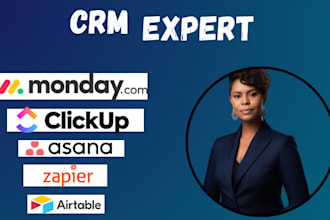 automate monday com zapier integration asana clickup airtable workflow vtiger