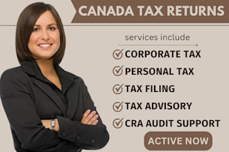 prepare and e file canada tax return, t1 t2, gst hst corporation tax