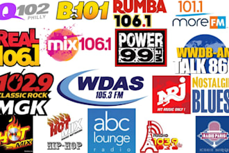 do unique music broadcasting and airplay on paris, philadelphia radio