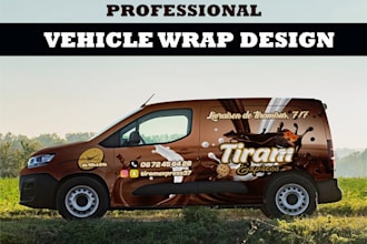 do eye catching vehicle wrap, creative van wrap, car wrap, bus wrap