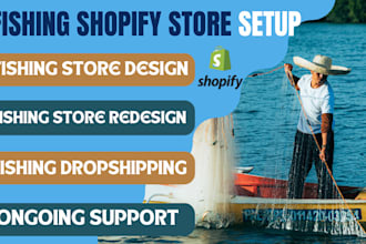 create shopify fishing accessories shopify website design dropshipping store