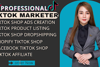 setup tiktok shop dropshipping ads product listing facebook instagram management