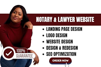 design notary website, lawyer website, attorney,law firm website landing page