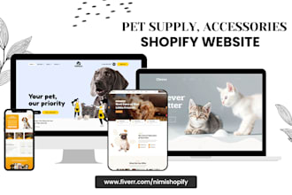 pet supply shopify dropshipping store pet accessories shopify store design