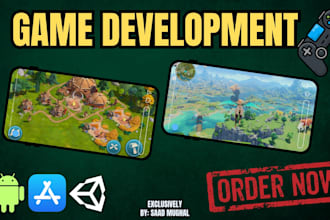 be developer for 2d 3d fps unity mobile game development