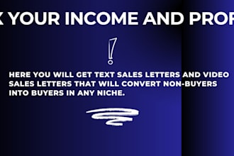 write a well convertible dfy video or text sales letter