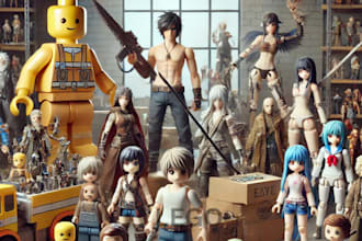 sculpt 3d lego animation 3d lego design 3d lego model 3d toys minifigure 3d bjd