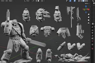 do 3d warhammer 40k tabletop model age of sigma dnd bjd action figure stl model