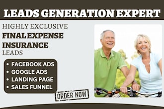 generate final expense insurance leads burial mortage life insurance ads website