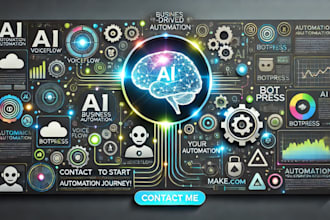 automate business using ai ml saas chatbots voiceflow makecom and botpress