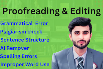 check your grammar, ai, spelling, proofread and edit  writing
