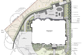design 2d landscape site plan and planting plan for your backyard