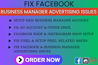 fix setup ads facebook ad account meta business manager suite pixel errors issue