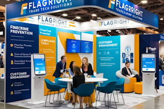 design 3d exhibition stand, trade show booth, kiosk, podium