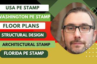 provide usa, florida, washington pe stamp, city permit, architecture structural
