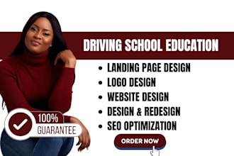 wordpress driving school website landing page driving school elearning website
