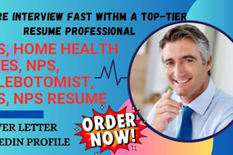 write rns, nps, home health aides, pts, phlebotomist, ptas, pas, and ots resume