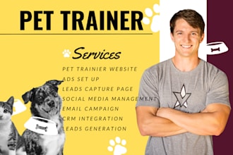 be your pet service marketing expert, dog trainer ads, pet training website